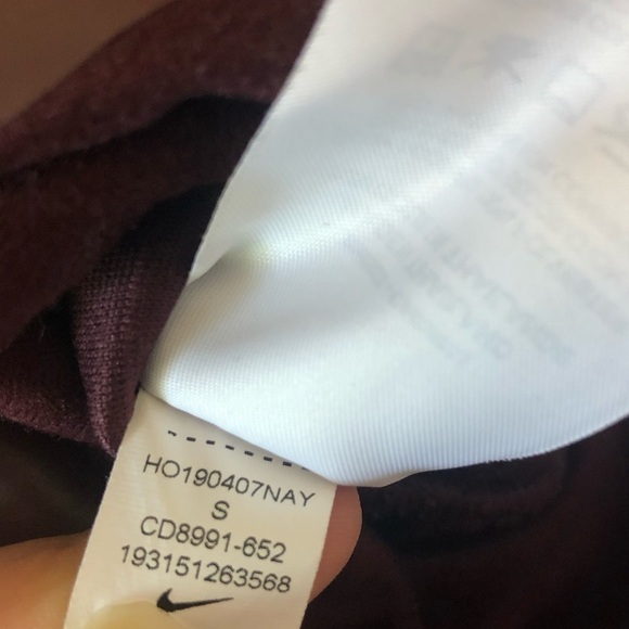 Nike Boxy Maroon Ribbed Athletic Crew Neck Small - Picture 7 of 7